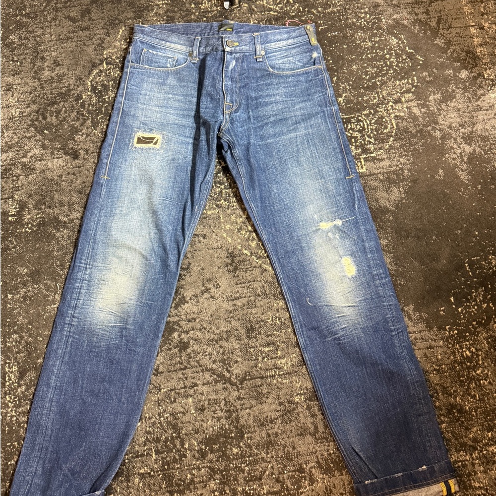 Fendi womens distressed Blue Jeans AUTHENTIC